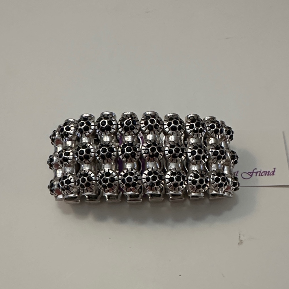 Kiara Silver and Black Bracelet